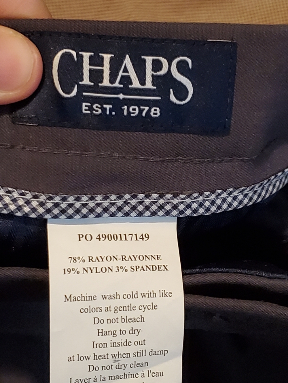 Chaps Performance Forman Pants Mens 40x30 Classic Fit Stretch Grey Casual Preppy - Picture 4 of 7